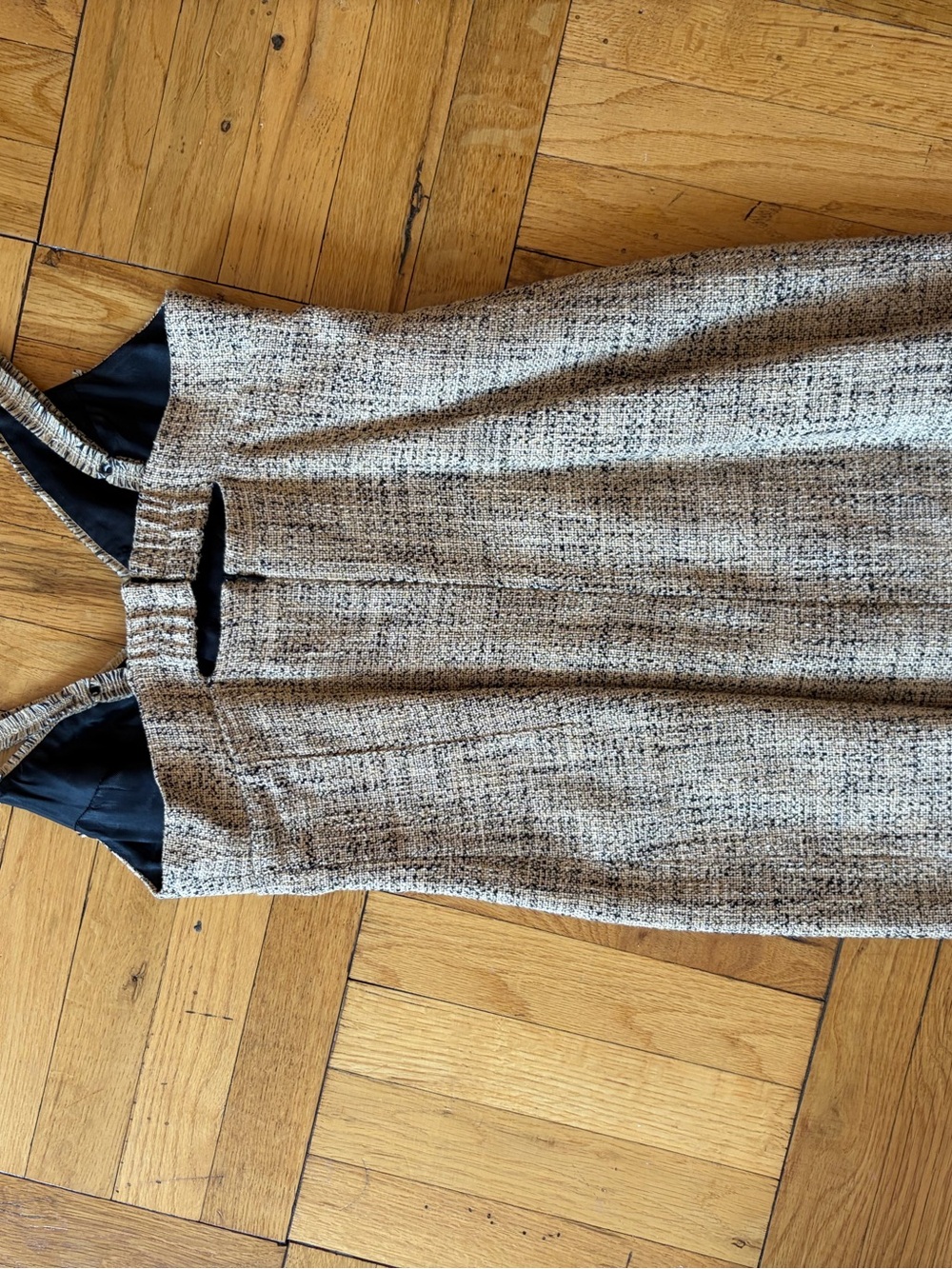 Sandro Mini Tweed Dress in Beige - Picture 3 of 4